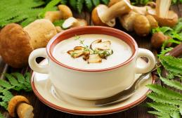Грибной суп–пюре из белых замороженных грибов